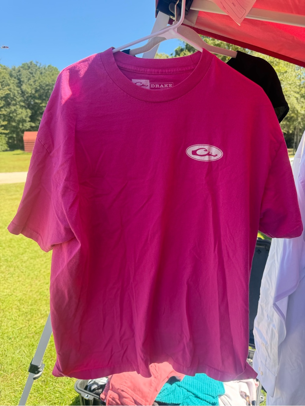 Drake Kids Bright Magenta Short Sleeve Tee with White Logo